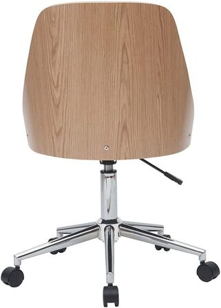 Офісне крісло Miliboo QUINO PU білий, світле дерево