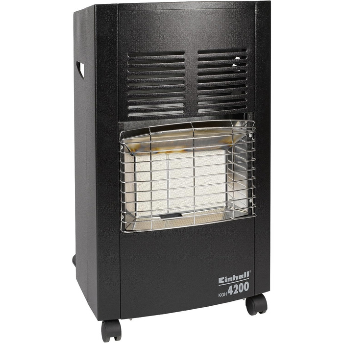 Газовий обігрівач Einhell KGH 4200 Керамічний (4200 Вт) з регулятором тиску газу, чорний