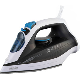 Праска з парою Silva-Homeline DB 2201: антикапля, антинакип, самоочищення, 2200 Вт, темно-сірий/білий/блакитний