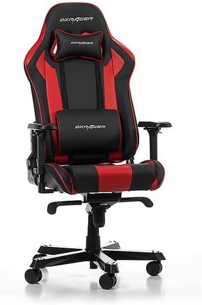 Геймерське крісло DXRacer King K99, шкірозамінник, чорно-червоне, до 200 см