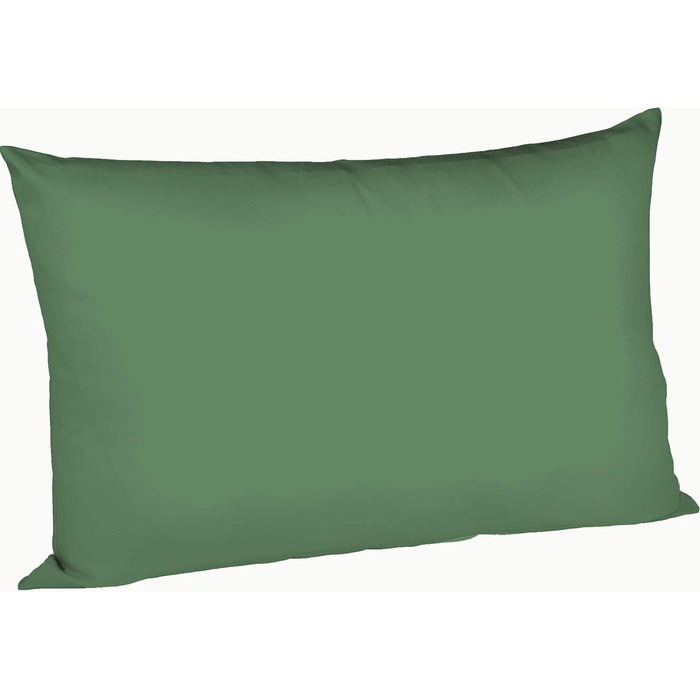 Наволочка fleuresse Mako Satin Uni Colours колір мисливський зелений 7060 (50 х 70 см)