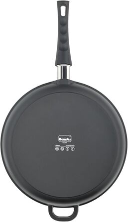 Сковорода Berndes Vario Click 32 см з індукційним дном, знімним ручками, антипригарним покриттям, для всіх плит, з високим бортиком, алюмінієвий литвий корпус, чорна