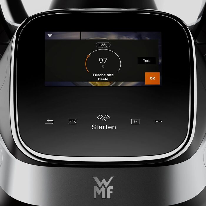 Кухонна машина WMF Avantgarde з функцією приготування їжі, тиха робота, 14 програм, Wi-Fi, чаша 5л, сенсорний екран, інтуїтивна програма, рецепти, матова нержавіюча сталь
