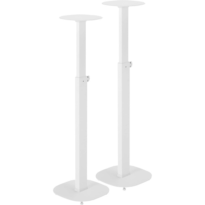 Підставки для колонок, 2 шт. – міцні ніжки для акустичних систем, до 10 кг, регульована висота 727-1171 мм (білі)