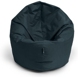 В-1 Функції з наповненням Подушка сидіння Подушка для підлоги Крісло BeanBag (діаметр 125 см, чорний), 2-