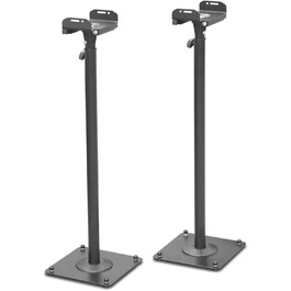 Підставка для колонок з металу, 2 шт. - регульована висота, з кабелепроводом, чорний колір, модель BS16B