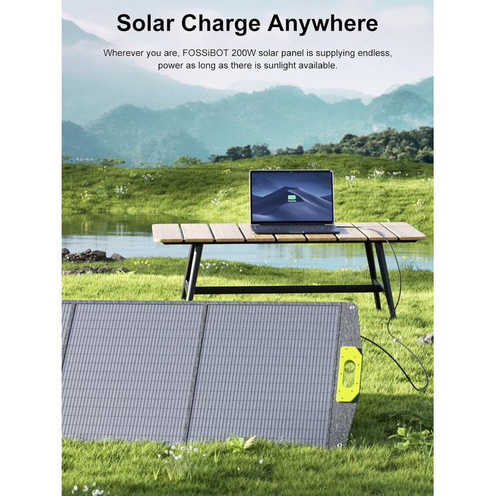 Портативна електростанція FOSSiBOT F1200: 1024Wh LiFePO4, 1200W (2400W) для кемпінгу, дому та балкону