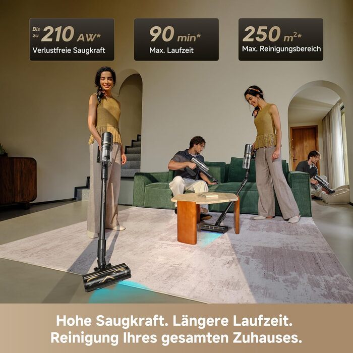 Dreame бездротовий пилосос V20: для твердих підлог та килимів, 24000PA, 90 хв роботи, фільтрація 99.99%, видалення шерсті тварин