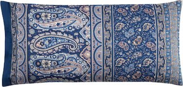 Наволочка Bassetti Imperia 41 з бавовняного атласу кольору мако із застібкою-блискавкою, розміри 40 см x 80 см, 9323967 (40x80, синій)