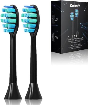 Електрична звукова зубна щітка з 5 режимами та акумулятором на 120 днів – ультразвукова щітка з розумною насадкою (Black 2 змінні насадки)