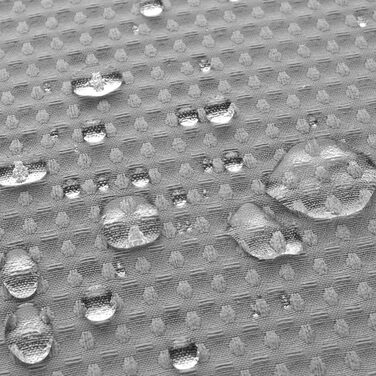 Драпірувальний душовий завіс Barossa Design Extra Langer, сірий, 183x203 см, бавовна, для готелів та СПА