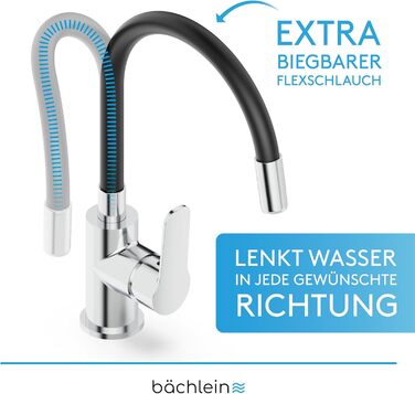 Змішувач для кухні Bchlein Ermelo - поворотний на 360, сучасний змішувач (гнучка горловина)