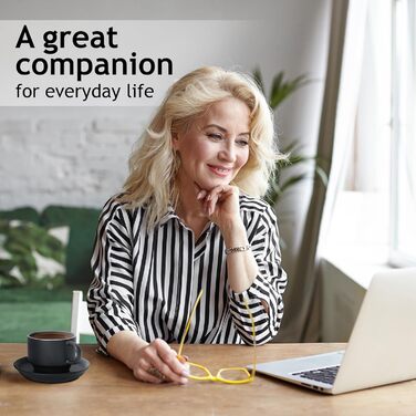 Набір кавових чашок Miamio Le Papillon (Чорний) 6 шт. по 75 мл з підставкою та стійкою