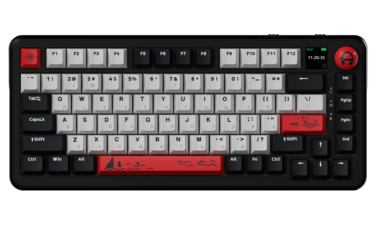 Бездротова механічна клавіатура Ajazz AK820 MAX Avocado Switch Black RGB (AK820MAX-AS-BG)