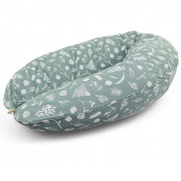 Подушка для годування HOBEA-Germany 190x76 см XXL, подушка для вагітних та сну на боці, з органічної бавовни (Колір: Ліс)