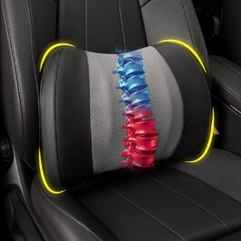 Подушка для підтримки попереку, Memory Foam, для спини, авто, офіс, крісло, інвалідний візок - чорний та сірий