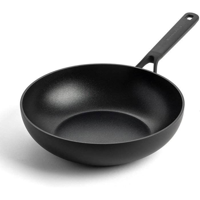 Сковорода KitchenAid Classic Forged 24 см, з антипригарним покриттям, для індукційних плит, чорна
