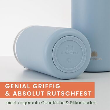 Термокружка Groenenberg 473 мл | Зберігає тепло до 4 годин | З переробленої нержавіючої сталі (Sky)