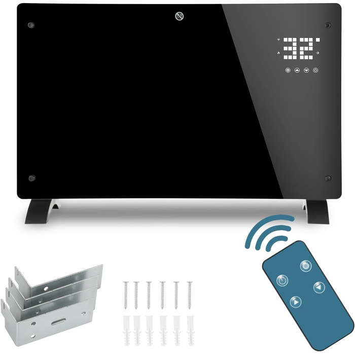 Електричний конвекторний обігрівач Ikodm 2000W з пультом керування та термостатом, енергозберігаючий, тихий, для дому