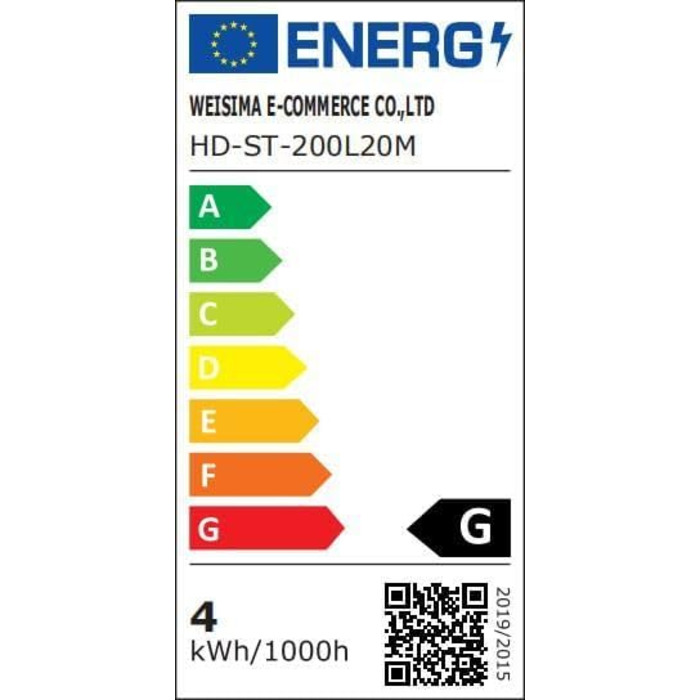 Світлодіодний струнний світильник SonneWelt 20m 200, IP44, холодний білий, в приміщенні / на вулиці, вечірка / весілля / сад