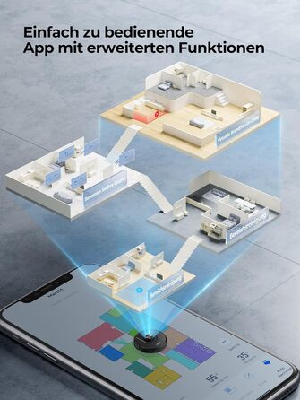 Робот-пилосос Laresar Clean 3-в-1 з функцією миття, 5000Pa, лазерна навігація, 180 хв, для тварин, килимів, твердих підлог, керування через додаток, 15 зон заборони (чорний)