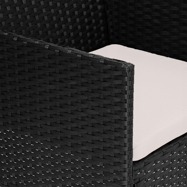 Комплект садових меблів з техноротанга eHokery Magnolia, чорний, 4 предмети