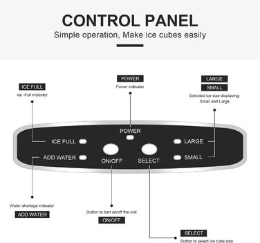 Льодогенератор побутовий Eiswürfelmaschine 12 кг/добу, швидкий (9 кубиків за 6-8 хв), компактний, портативний для дому, кухні, бару