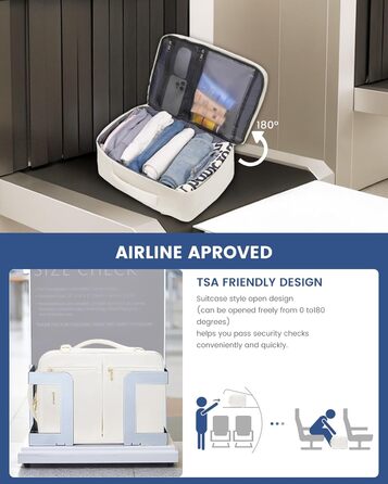 Рюкзак LOVEVOOK для ручної поклажі 40x30x20, дорожній рюкзак для жінок та чоловіків, ручна поклажа, рюкзак для подорожей 24л для 14-дюймового ноутбука, рюкзак-валіза з USB для роботи, бізнес-подорожі (40 x 20 x 25 см (14 дюймів), Бежевий)