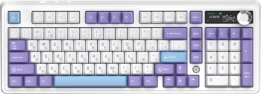 Бездротова механічна клавіатура Ajazz AK980 V2 Gift Switch V2 Purple White Blue (AK980-V2-G-PWB)