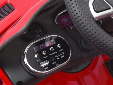 Дитячий електромобіль Mercedes GTR-S з шкіряним сидінням та пультом керування