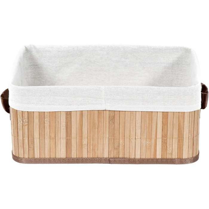 Бамбуковий кошик для білизни знімним мішком - стильний органайзер для ванної, спальні або пральні, декоративне зберігання в стилі SPA (природний, прямокутний)