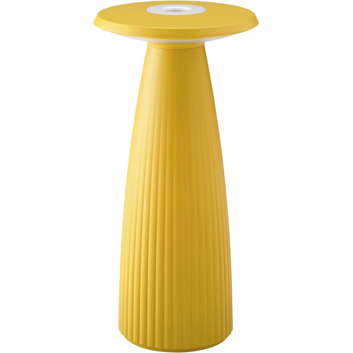 LED-лампа SIGOR Nuflair на акумуляторі з вазою для квітів, 24 см, IP54, 12 годин роботи, сонячно-жовтий колір