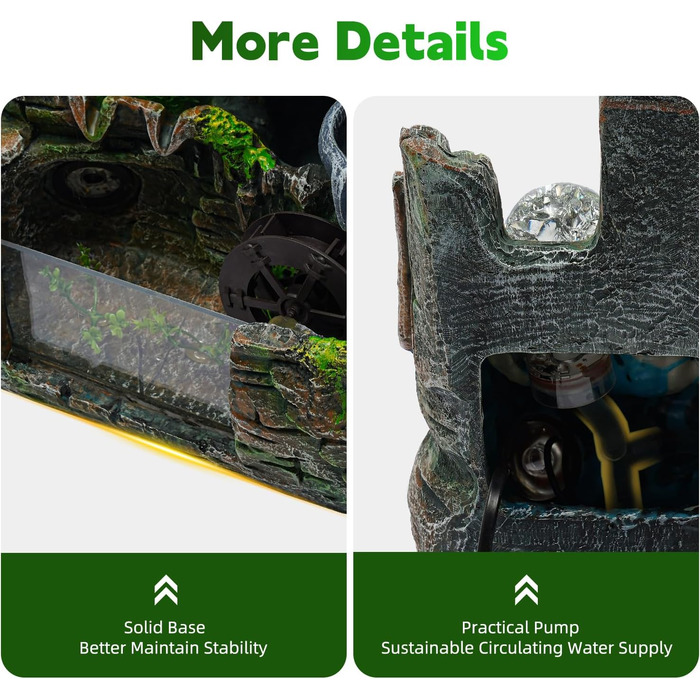 Настільний фонтан Zimmerbrunnen: міні-фонтан для дому, офісу, саду, кімнати, медитації, декору, подарунка