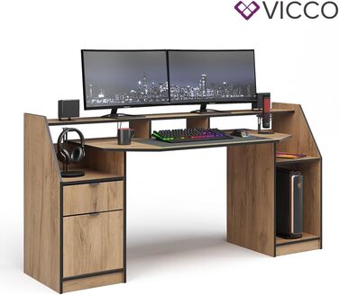 Ігровий стіл Vicco Joel, 179,8 x 65,5 см (Дуб Голдкрафт)