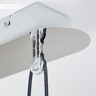 Підвісний світильник Globine, регульований підвісний світильник з металу/пластику в хромованих кольорах/білий, підвісний світильник у сучасному дизайні, висота 170 см, світлодіод 14 Вт, 1480 люмен, 3000 Кельвін (теплий білий)