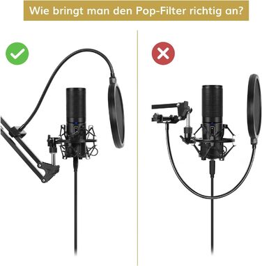 Стойка для мікрофона TONOR з кріпленням 