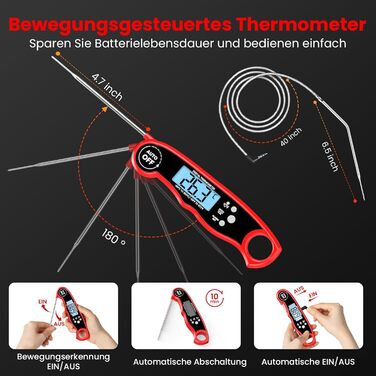 Бездротовий термометр для м'яса Maxtachі з Bluetooth, IP67, 150м для гриля, BBQ, духовки та smoker