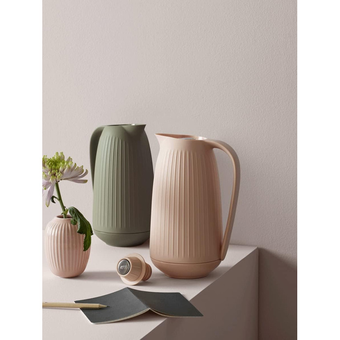 Термос Kähler Isolierkanne 1,0 л Hammershøi для чаю та кави, білий (1 л, зелений)