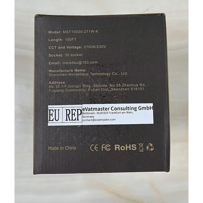 Ланцюжок прикрас для зовнішнього використання 30 м, ST45, LED, E27, тепле біле світло 2700K, IP65, вологостійкий, 30 x 1W, скляні лампочки S14 для вечірок та святкування