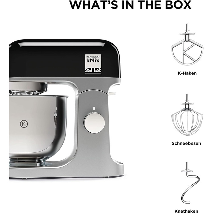 Кухонна машина KENWOOD kMix KMX750BK чорного кольору, стандартного розміру