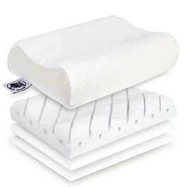 Ортопедична подушка для шиї та голови Black Sheeep з ефектом пам'яті (Memory Foam), ергономічна, з чохлом з евкаліпту для алергіків та тих, хто спить на боці, Made in Germany