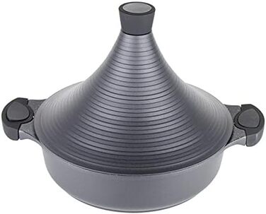 Тажин агадірський, 32 см, кераміка, чорний - для приготування марокканських страв