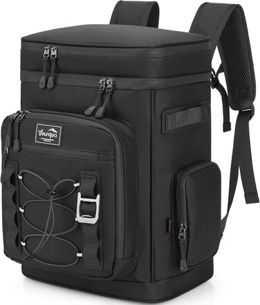 Терморюкзак охолоджуючий, 30L, водонепроникний, для пікніка, пляжу, кемпінгу, відпочинку на природі (зелений/чорний)