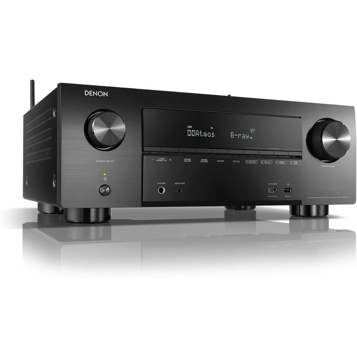 Підсилювач Denon AVC-X3700H 9.2, Alexa, 8K, Bluetooth, Wi-Fi, Dolby Atmos, HEOS, Чорний