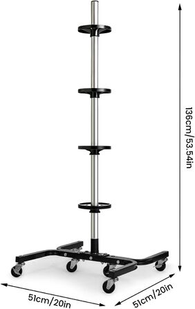 Стійка для шин на коліщатках - органайзер для зберігання автопокришок, до 150 кг
