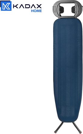 Прасувальна дошка KADAX, прасувальна дошка з нековзними ніжками, міцна парова прасувальна дошка з полицею для праски, настільна прасувальна дошка з регульованою висотою (темно-синій)