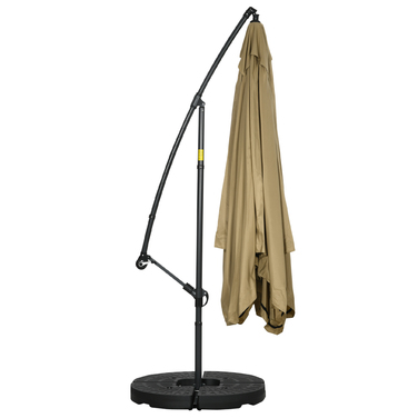 Намет-парасолька з москітною сіткою, з ручним механізмом, вентиляційним отвором, розміром 295 см x 295 см x 260 см, білий + чорний