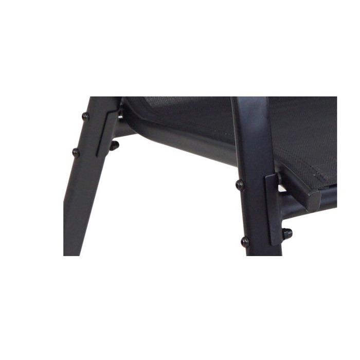 Комплект садових меблів із металу Kontrast, чорний, 3 предмети