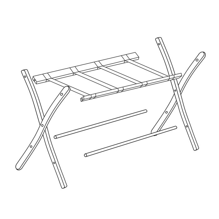 Підставка для валізи клапана, дерево Relaxdays