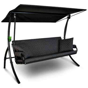 Гойдалка Ангелер Голлівуд Елеганс Джой – для сидіння, лежання та відпочинку, з функцією ліжка, проста збірка, Made in Germany, високоякісний матеріал, темно-сірий